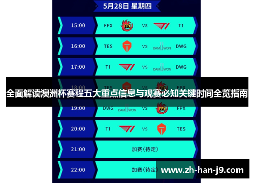 全面解读澳洲杯赛程五大重点信息与观赛必知关键时间全览指南 全面解读澳洲杯赛程五大重点信息与观赛必知关键时间全览指南